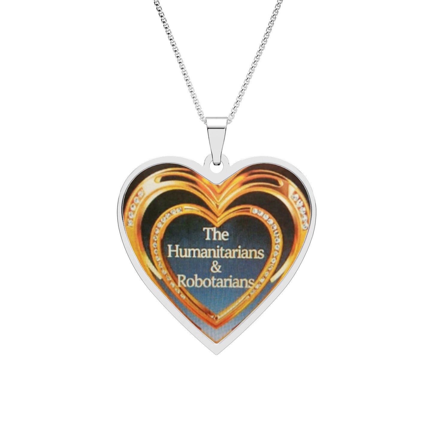 Heart Photo Pendant 10 — Personalized Heart Frame Necklace (Gold or Silver) - The Humanitarians & Robotarians LLC.