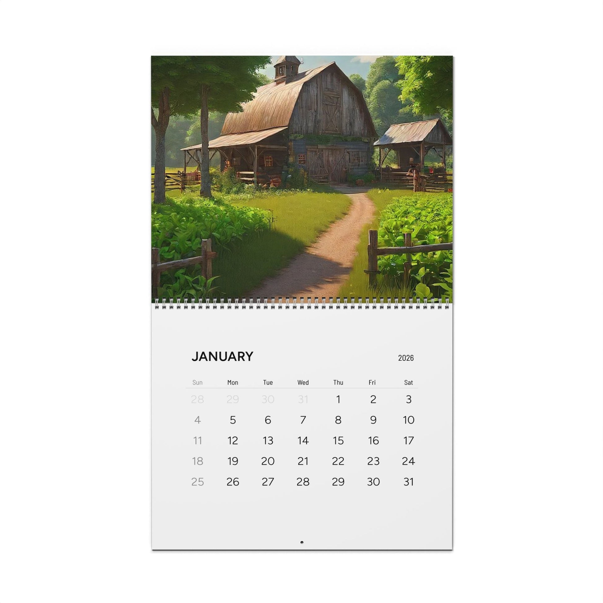 2026 Minimal Wall Calendar — Clean Monthly Grid Calendar for Home & Office - The Humanitarians & Robotarians LLC.