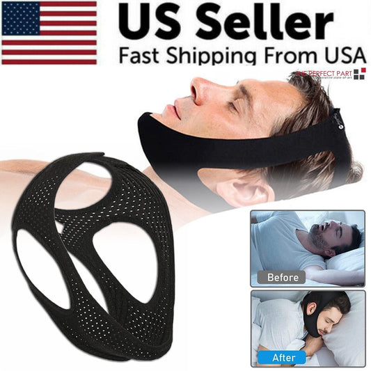 Anti Snoring Chin Strap Sleep Apnea Snore Stop Belt Snoreless Sleep Jaw Solution - The Humanitarians & Robotarians LLC.