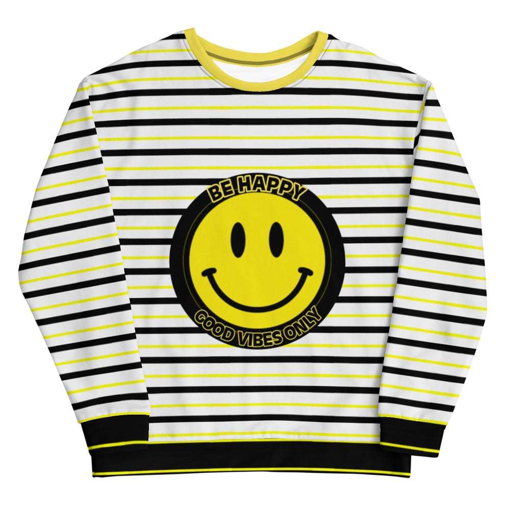 Be Happy Sweatshirt - The Humanitarians & Robotarians LLC.