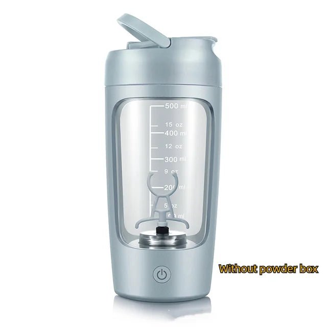 Electric Portable Whey Protein Shaker Bottle - The Humanitarians & Robotarians LLC.