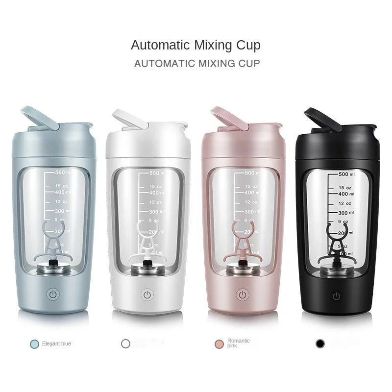 Electric Portable Whey Protein Shaker Bottle - The Humanitarians & Robotarians LLC.