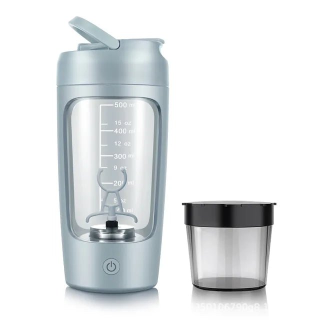 Electric Portable Whey Protein Shaker Bottle - The Humanitarians & Robotarians LLC.