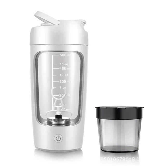 Electric Portable Whey Protein Shaker Bottle - The Humanitarians & Robotarians LLC.