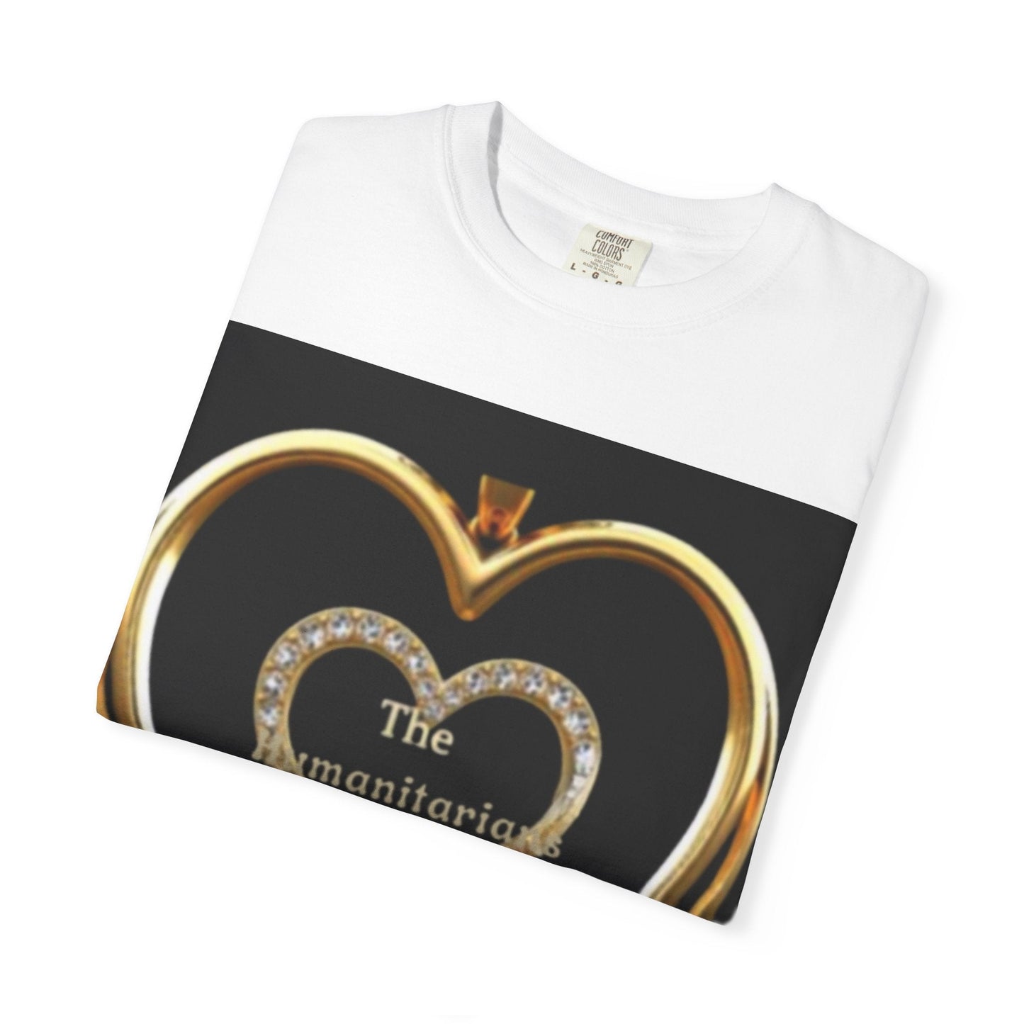 Gold Heart Logo T-Shirt — "The Humanitarians & Robovarians" Graphic Tee - The Humanitarians & Robotarians LLC.