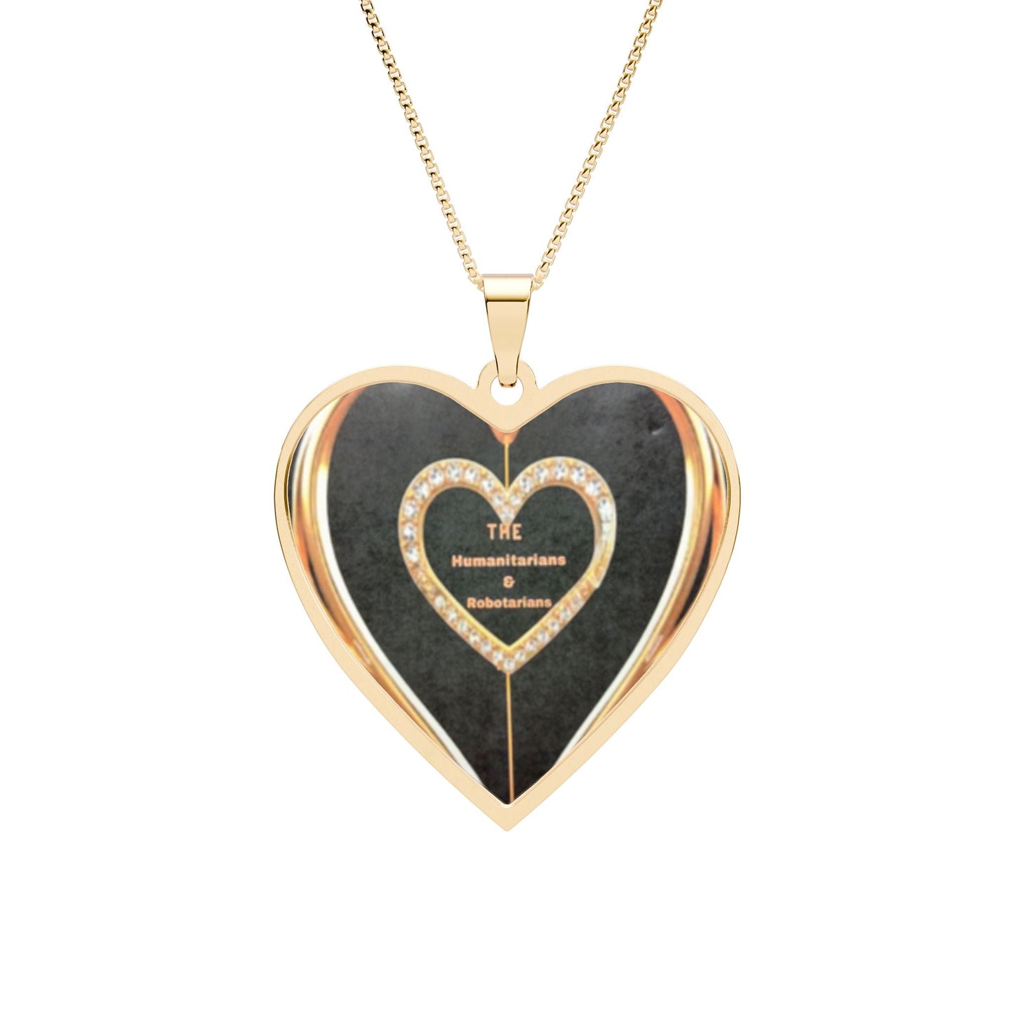 Heart Frame Photo Pendant Necklace 11 — Personalized Heart Jewelry - The Humanitarians & Robotarians LLC.