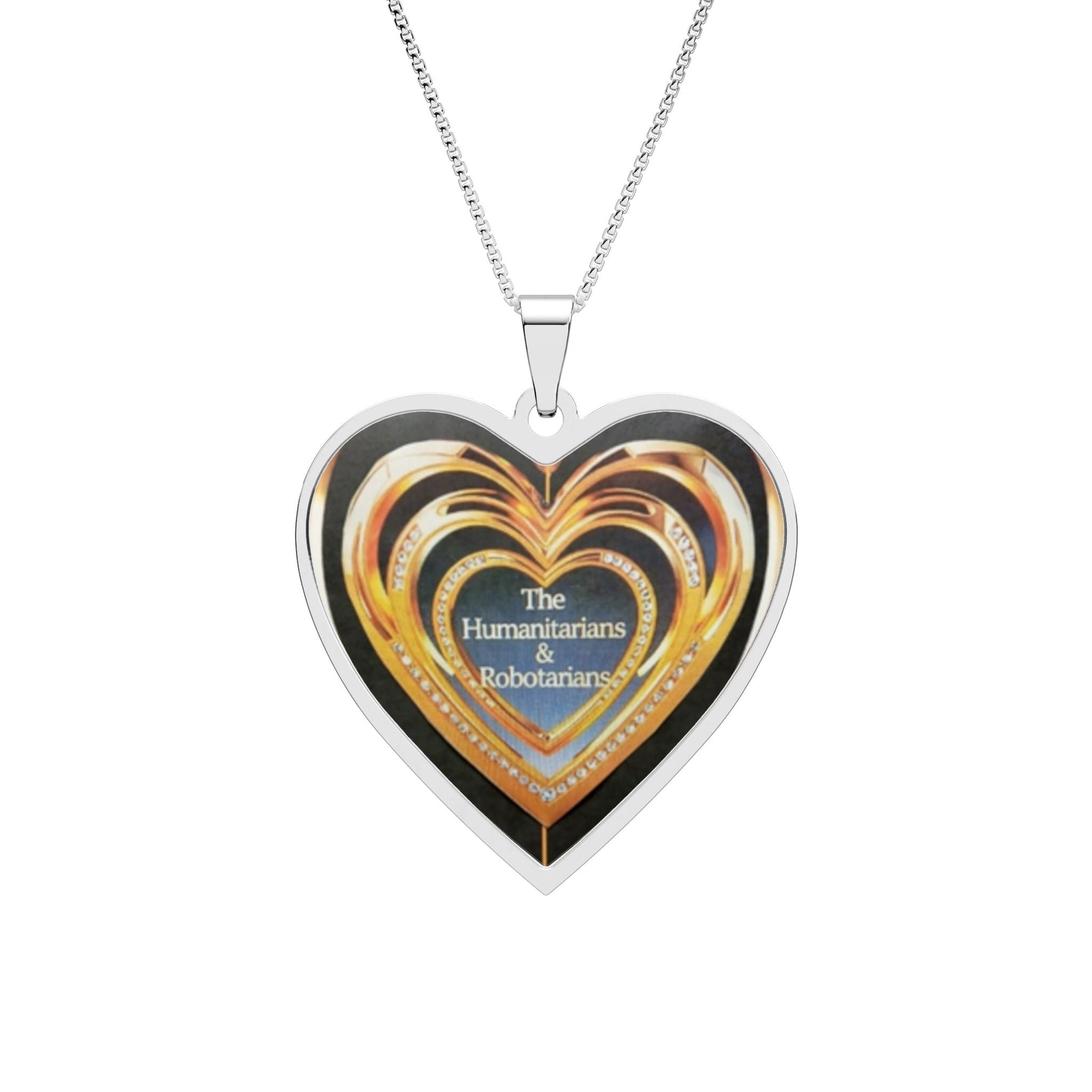 Heart Photo Pendant Necklace 13— Personalized Heart Frame Keepsake - The Humanitarians & Robotarians LLC.