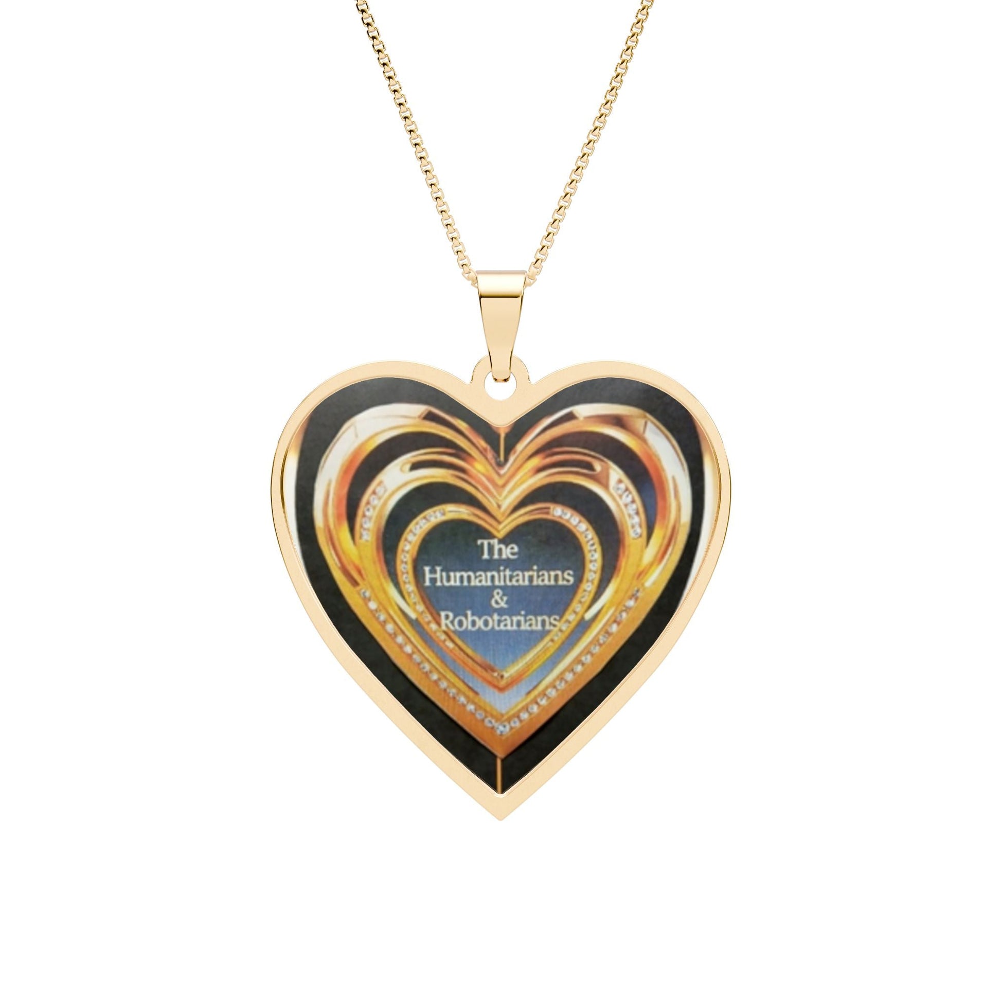 Heart Photo Pendant Necklace 13— Personalized Heart Frame Keepsake - The Humanitarians & Robotarians LLC.