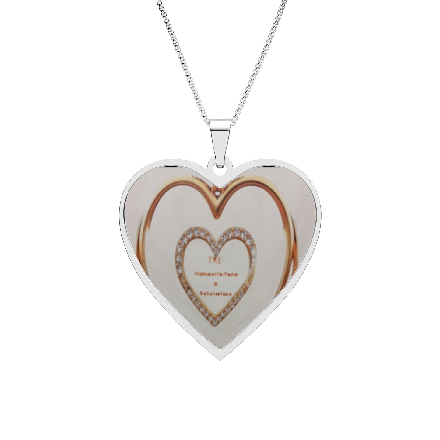 Heart Photo Pendant Necklace 4— Personalized Heart Frame Locket - The Humanitarians & Robotarians LLC.