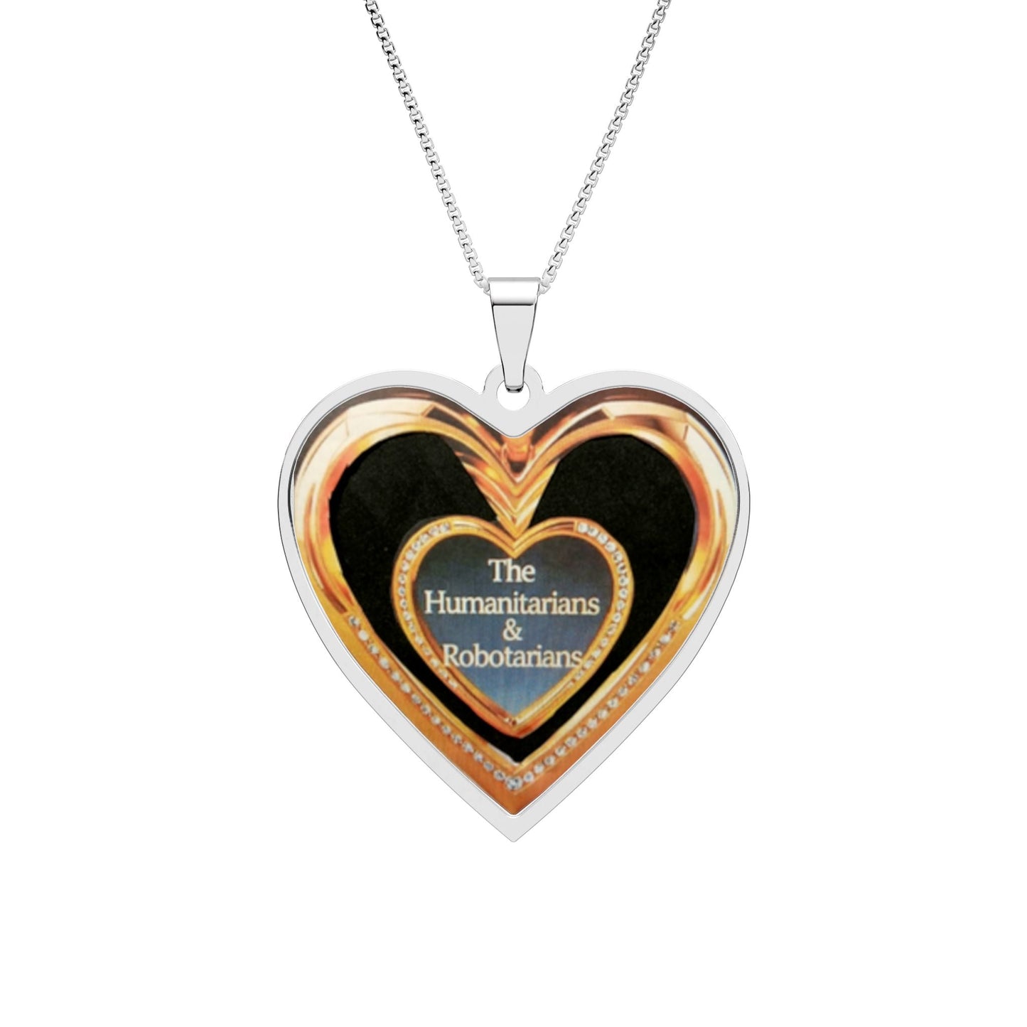 Heart Photo Pendant Necklace 6— Personalized Heart Frame Memorial Gift - The Humanitarians & Robotarians LLC.