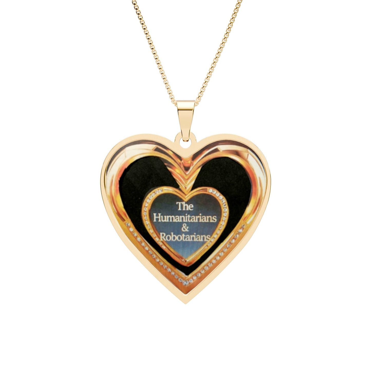 Heart Photo Pendant Necklace 6— Personalized Heart Frame Memorial Gift - The Humanitarians & Robotarians LLC.