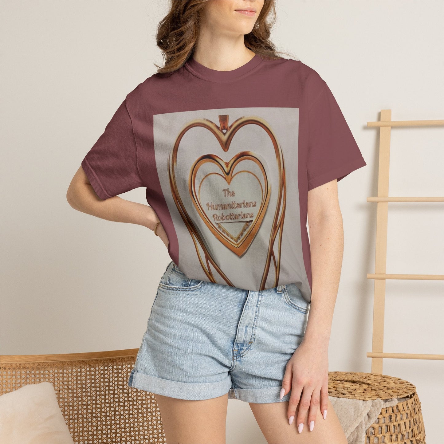 Heartframe Graphic T‑Shirt — "The Nammalwaram Satchidarum" Art Print - The Humanitarians & Robotarians LLC.