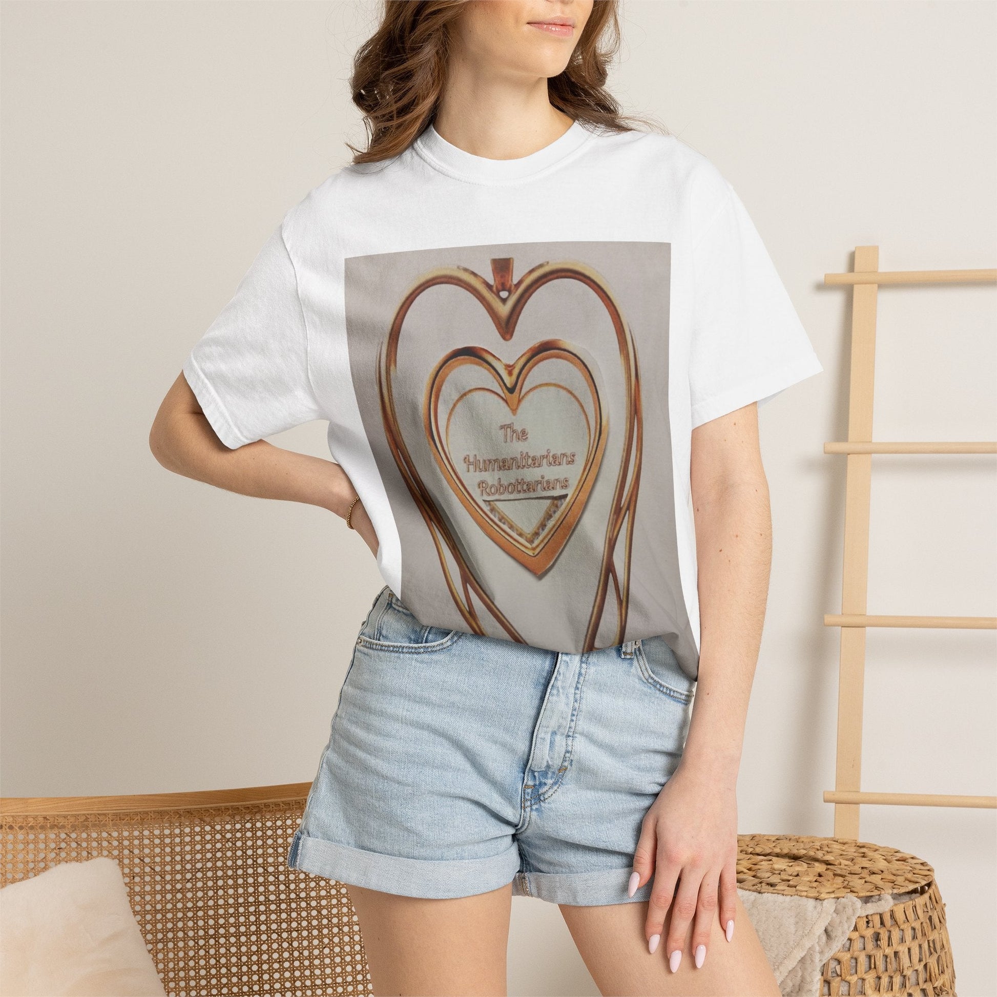 Heartframe Graphic T‑Shirt — "The Nammalwaram Satchidarum" Art Print - The Humanitarians & Robotarians LLC.