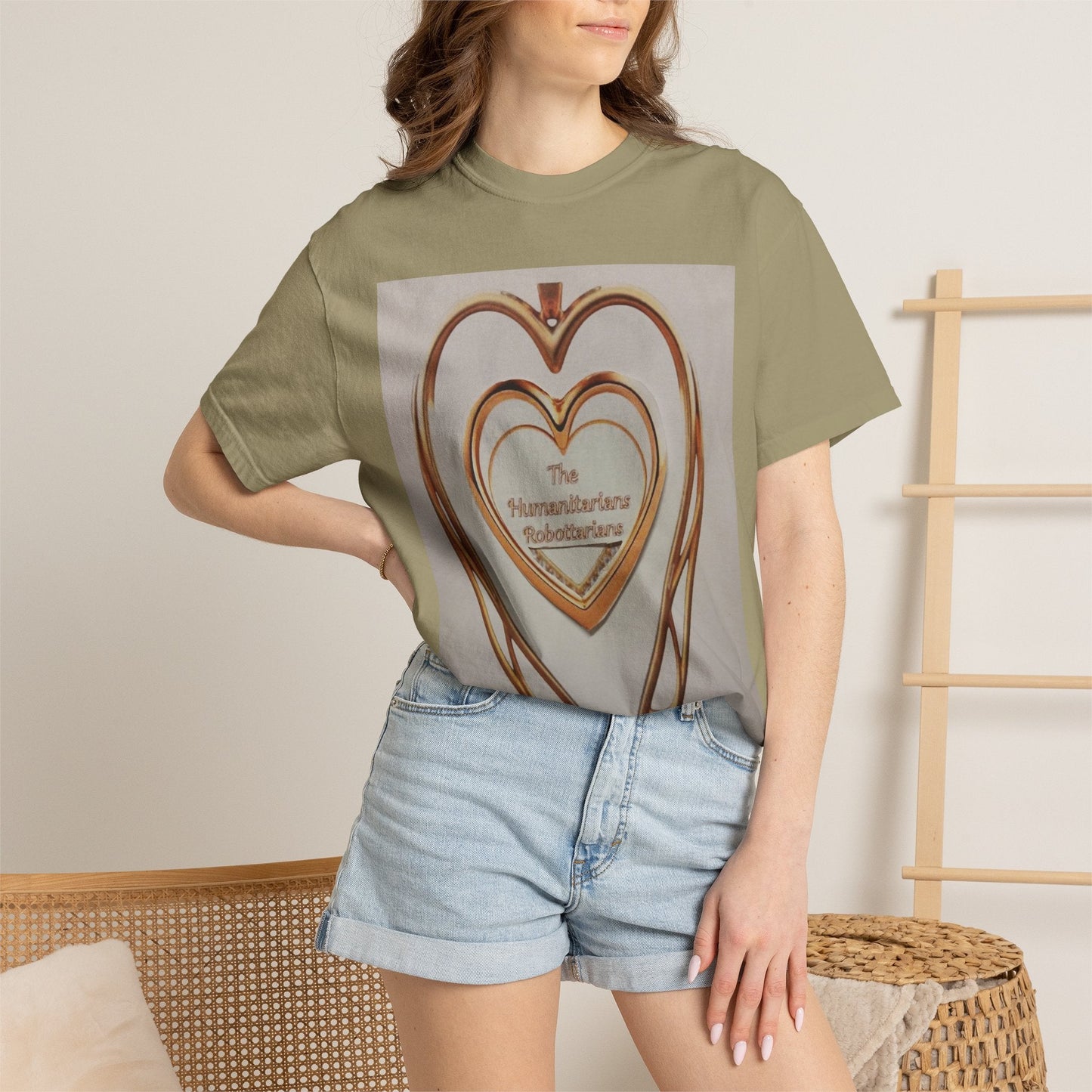 Heartframe Graphic T‑Shirt — "The Nammalwaram Satchidarum" Art Print - The Humanitarians & Robotarians LLC.