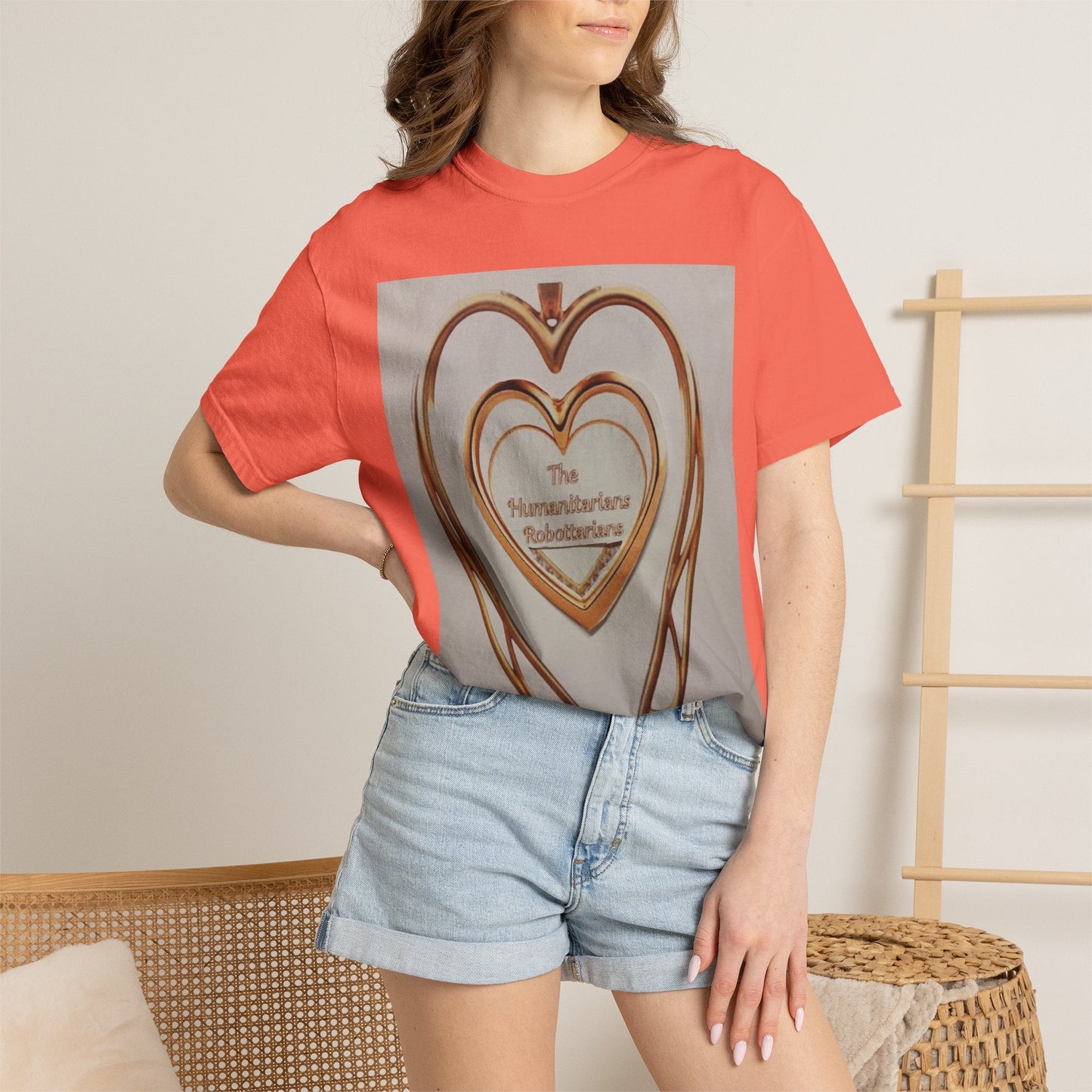 Heartframe Graphic T‑Shirt — "The Nammalwaram Satchidarum" Art Print - The Humanitarians & Robotarians LLC.