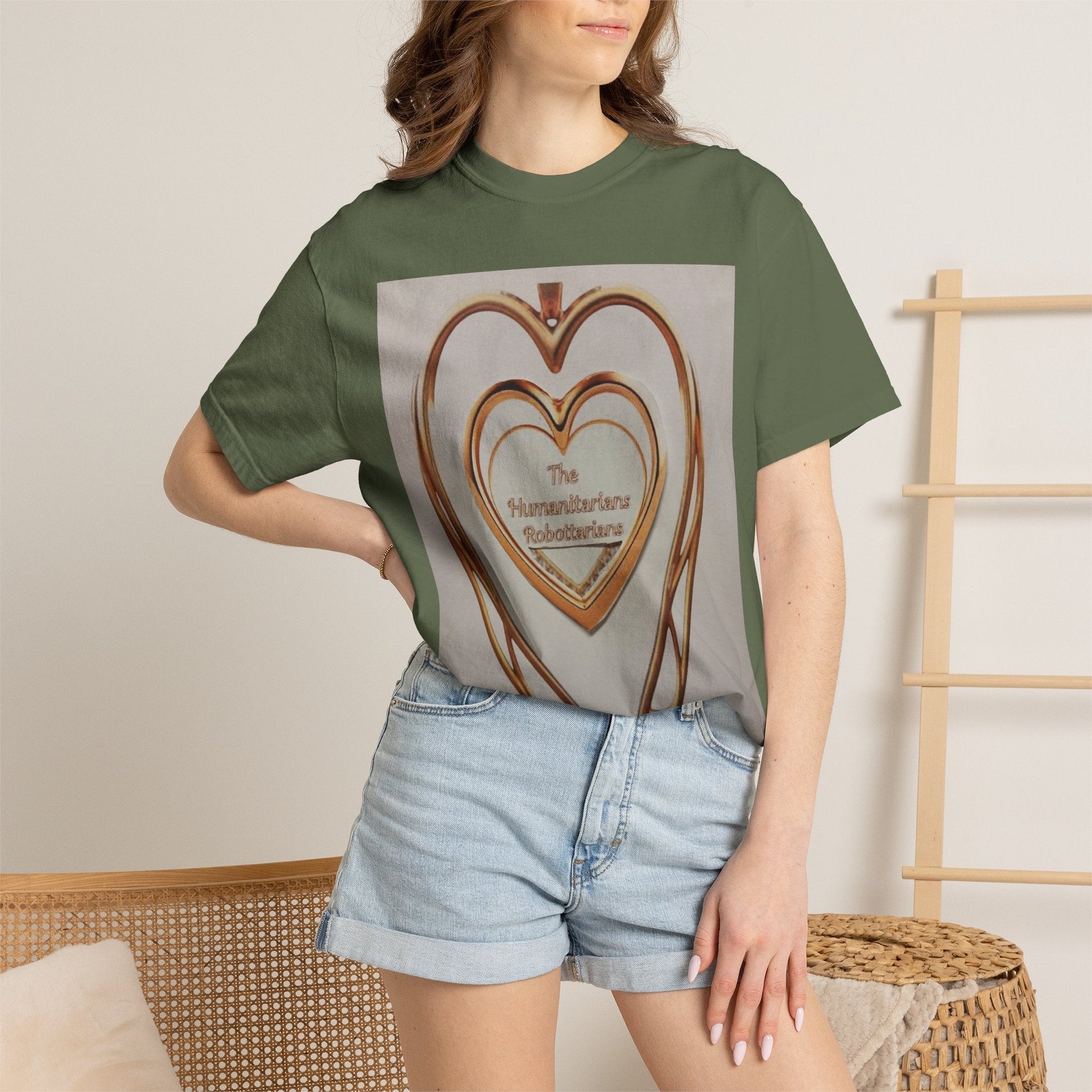 Heartframe Graphic T‑Shirt — "The Nammalwaram Satchidarum" Art Print - The Humanitarians & Robotarians LLC.