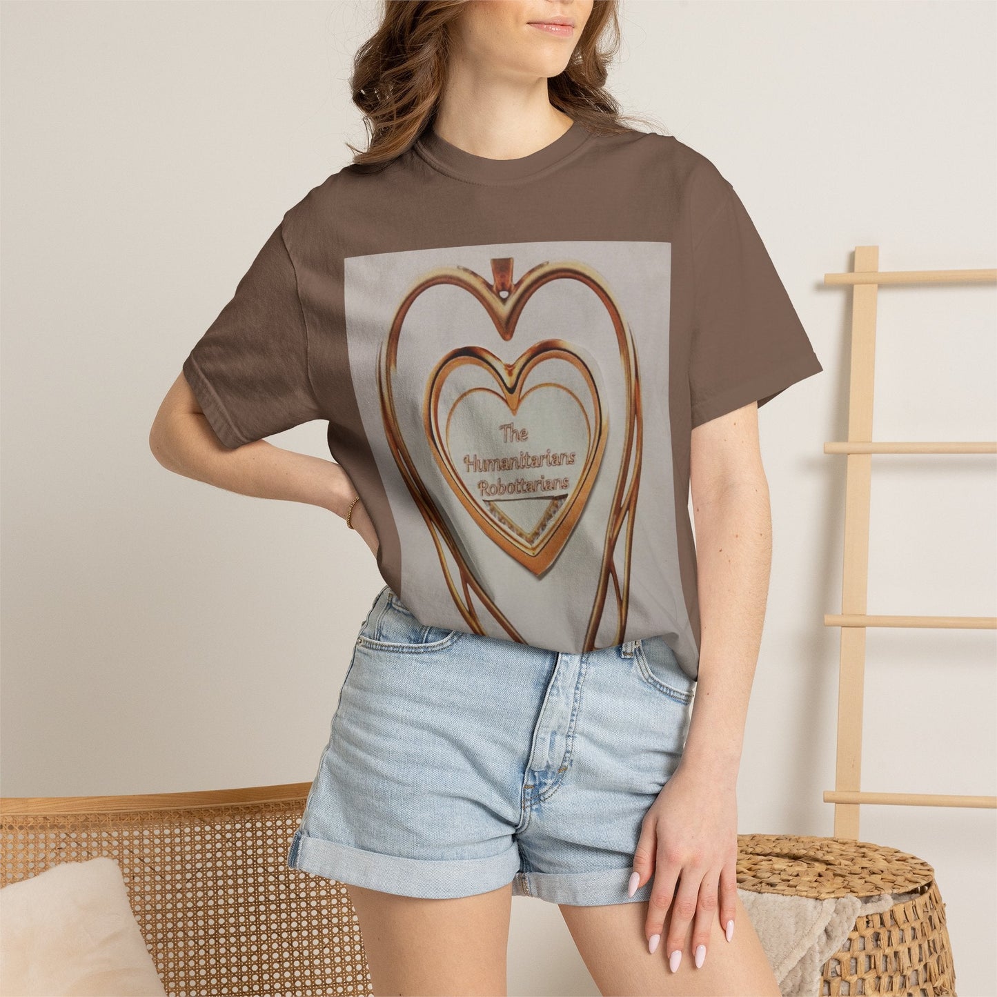 Heartframe Graphic T‑Shirt — "The Nammalwaram Satchidarum" Art Print - The Humanitarians & Robotarians LLC.