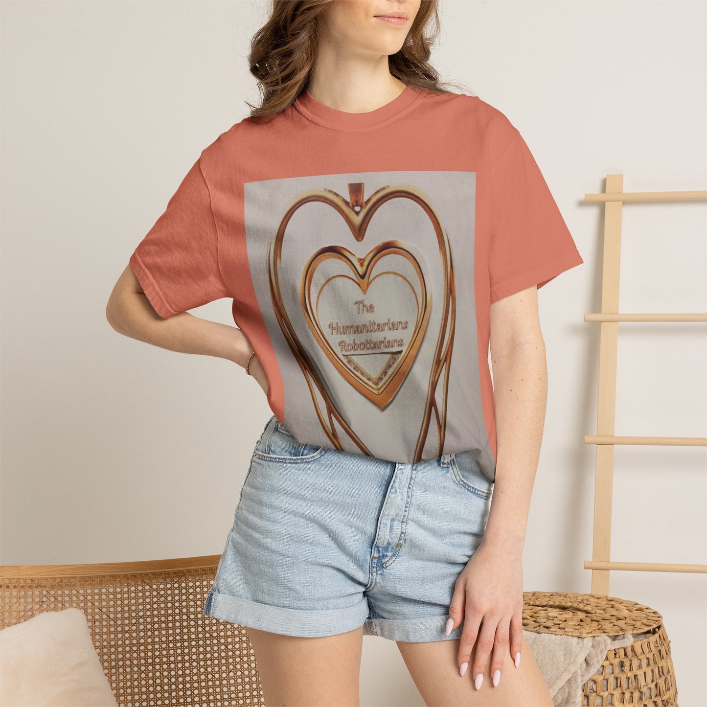 Heartframe Graphic T‑Shirt — "The Nammalwaram Satchidarum" Art Print - The Humanitarians & Robotarians LLC.