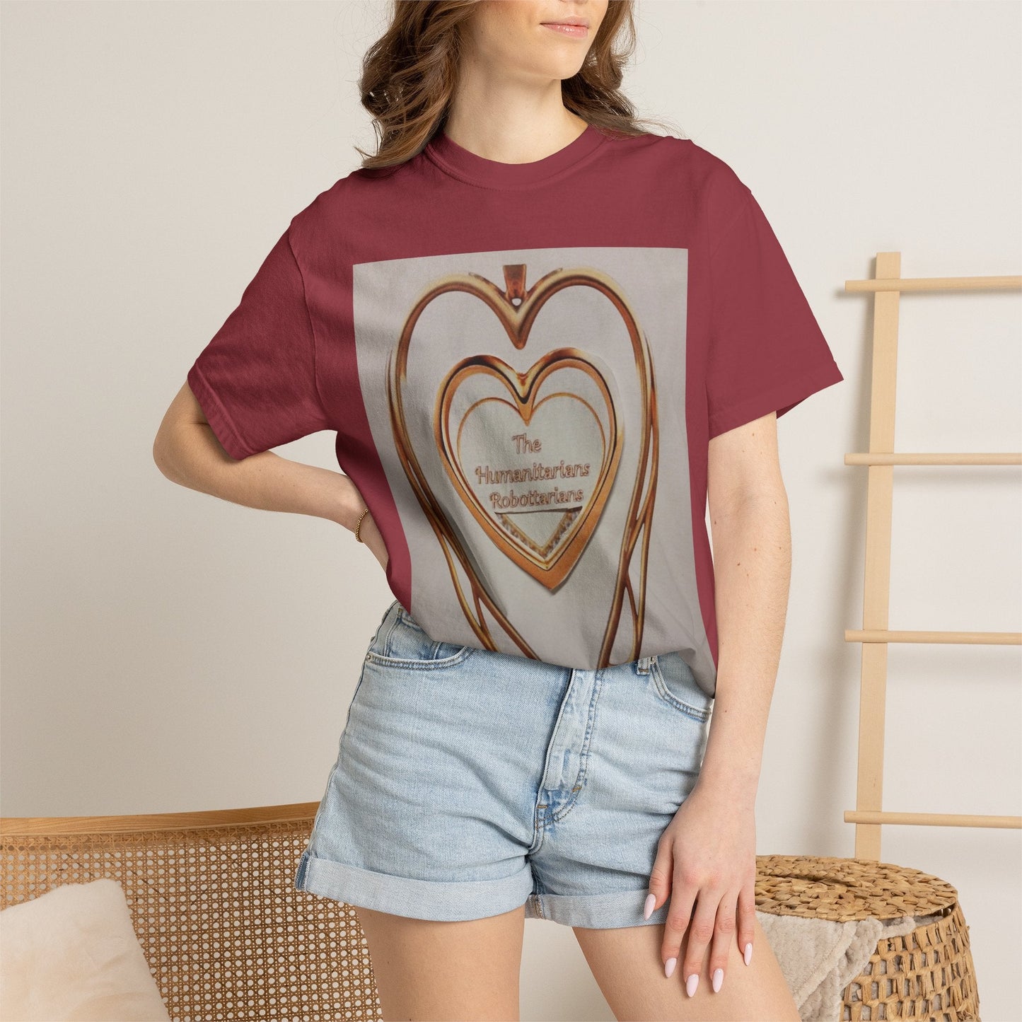 Heartframe Graphic T‑Shirt — "The Nammalwaram Satchidarum" Art Print - The Humanitarians & Robotarians LLC.
