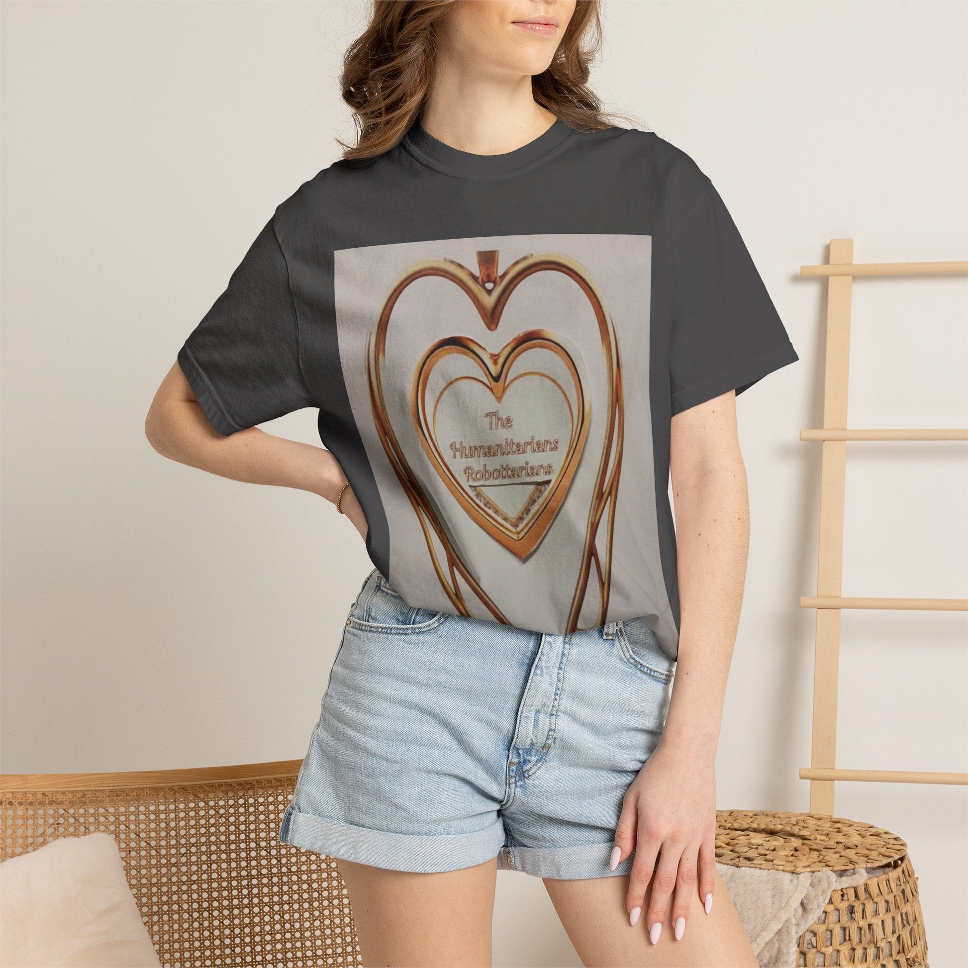 Heartframe Graphic T‑Shirt — "The Nammalwaram Satchidarum" Art Print - The Humanitarians & Robotarians LLC.