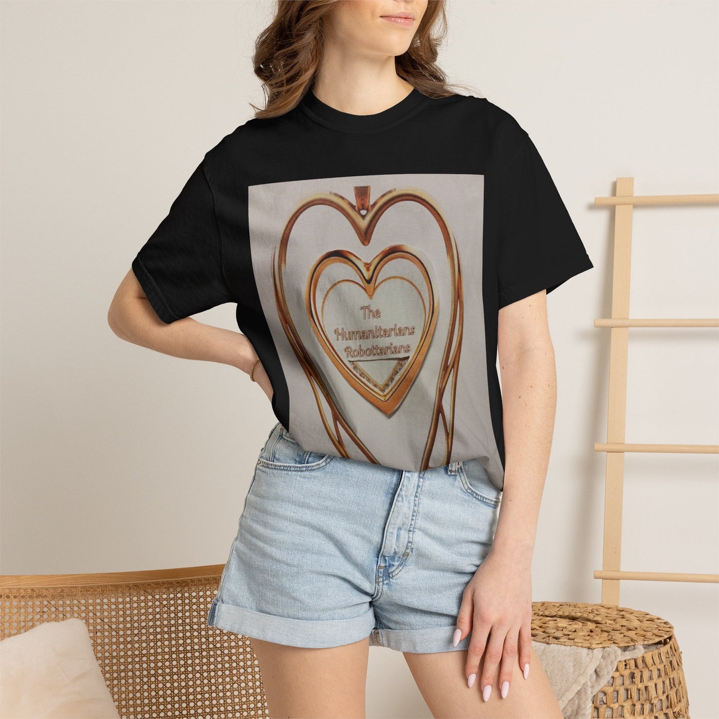 Heartframe Graphic T‑Shirt — "The Nammalwaram Satchidarum" Art Print - The Humanitarians & Robotarians LLC.