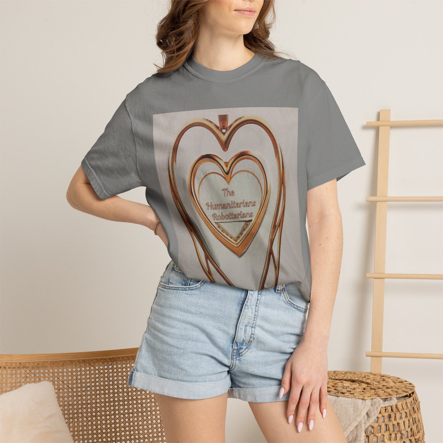 Heartframe Graphic T‑Shirt — "The Nammalwaram Satchidarum" Art Print - The Humanitarians & Robotarians LLC.