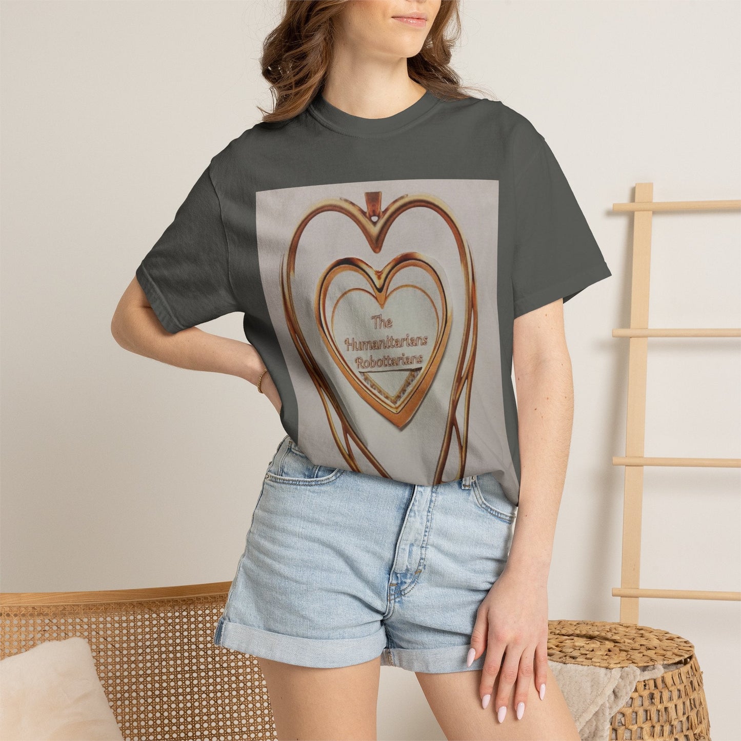 Heartframe Graphic T‑Shirt — "The Nammalwaram Satchidarum" Art Print - The Humanitarians & Robotarians LLC.