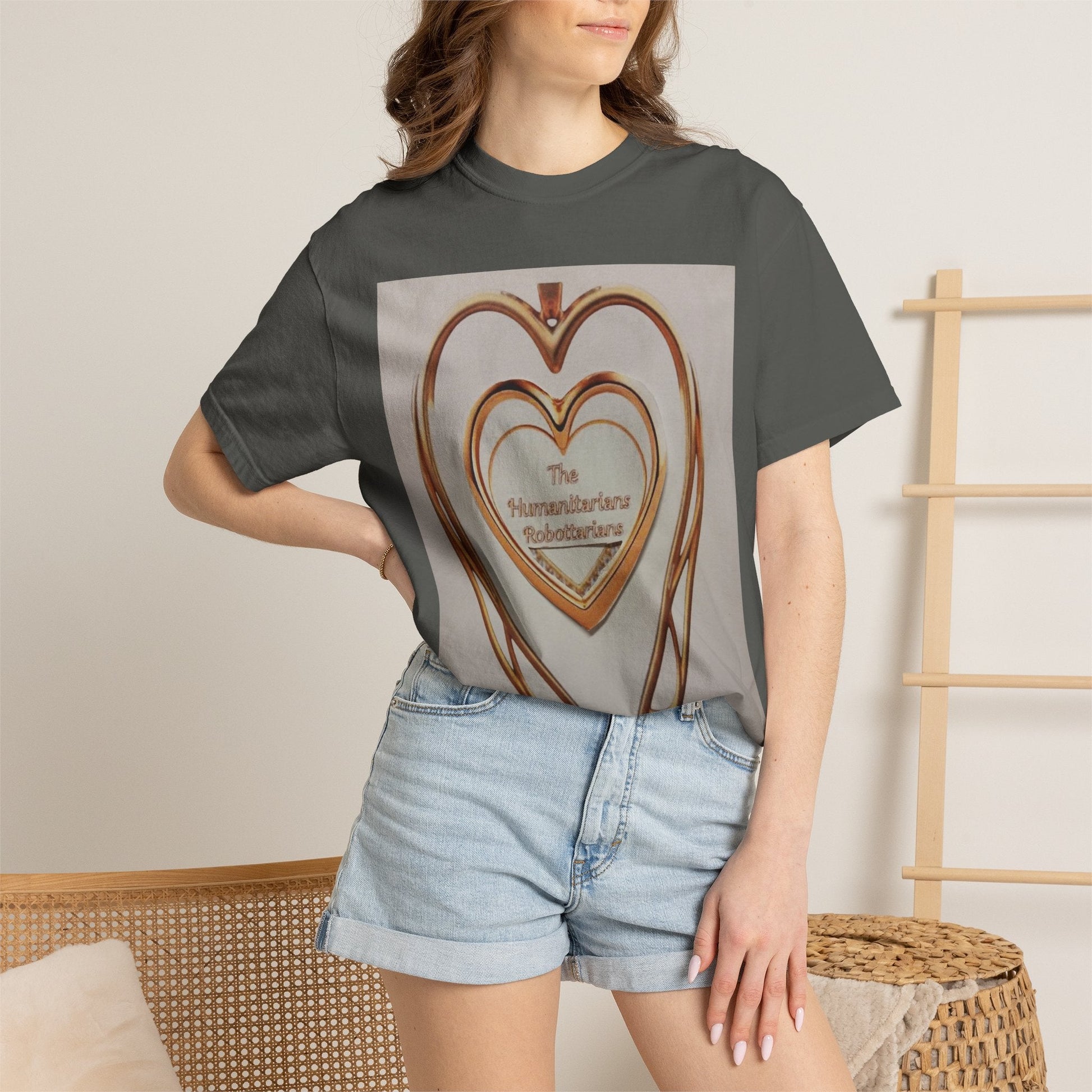 Heartframe Graphic T‑Shirt — "The Nammalwaram Satchidarum" Art Print - The Humanitarians & Robotarians LLC.