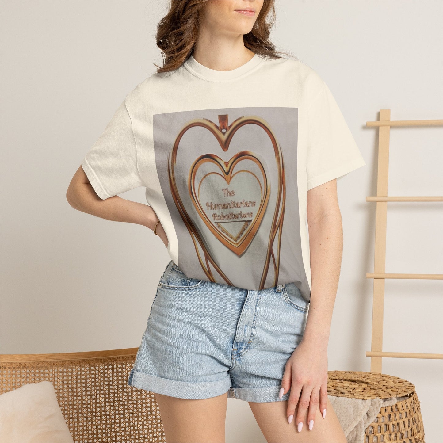 Heartframe Graphic T‑Shirt — "The Nammalwaram Satchidarum" Art Print - The Humanitarians & Robotarians LLC.