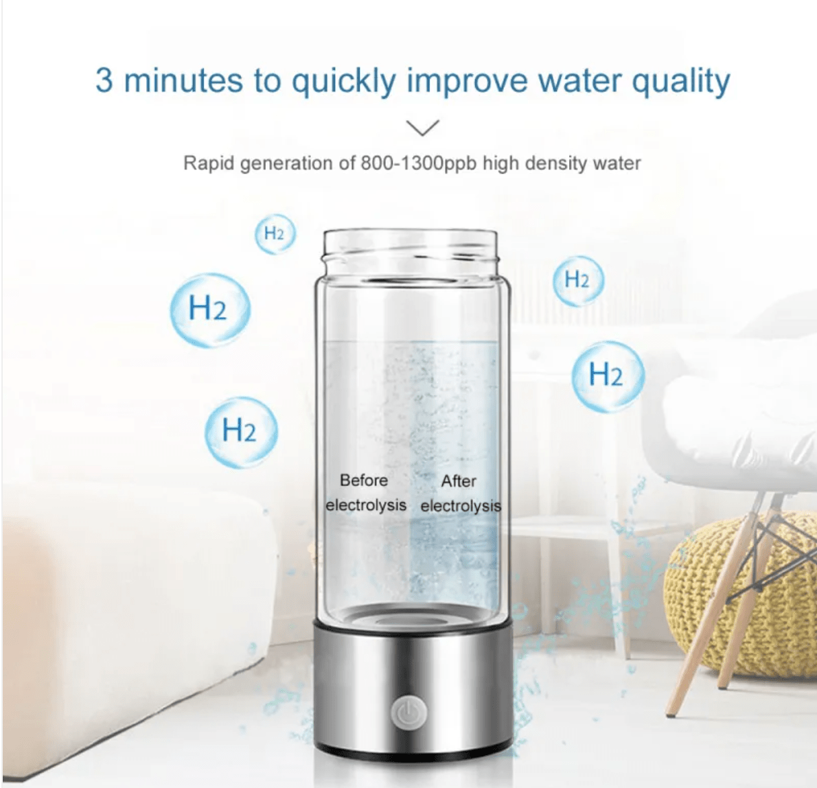 Hydrogen Water Cup - The Humanitarians & Robotarians LLC.