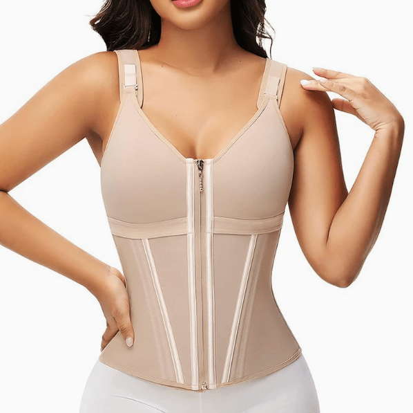 Mesh Waist Slimming Three-Breasted Shapewear Corset - The Humanitarians & Robotarians LLC.