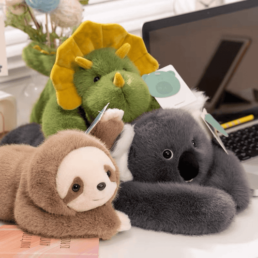 Panda, Koala, Sloth, Dinosaur, Bear & Little Panda Plush Doll Gift – Kids Soft Stuffed Toy - The Humanitarians & Robotarians LLC.