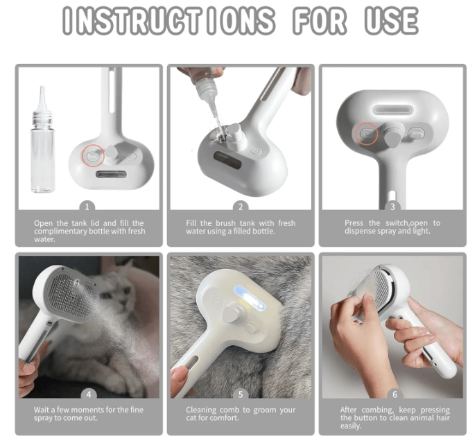 Pet Hair Spray Brush - The Humanitarians & Robotarians LLC.