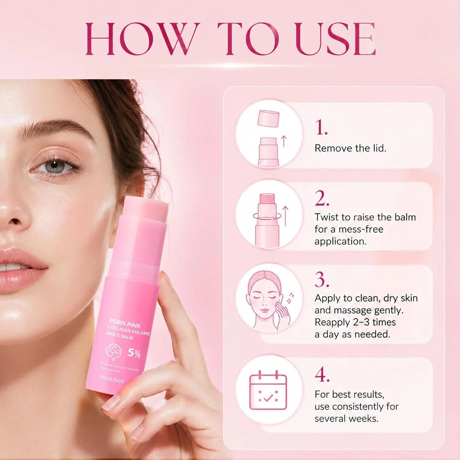 Pink Collagen Glow Stick - The Humanitarians & Robotarians LLC.