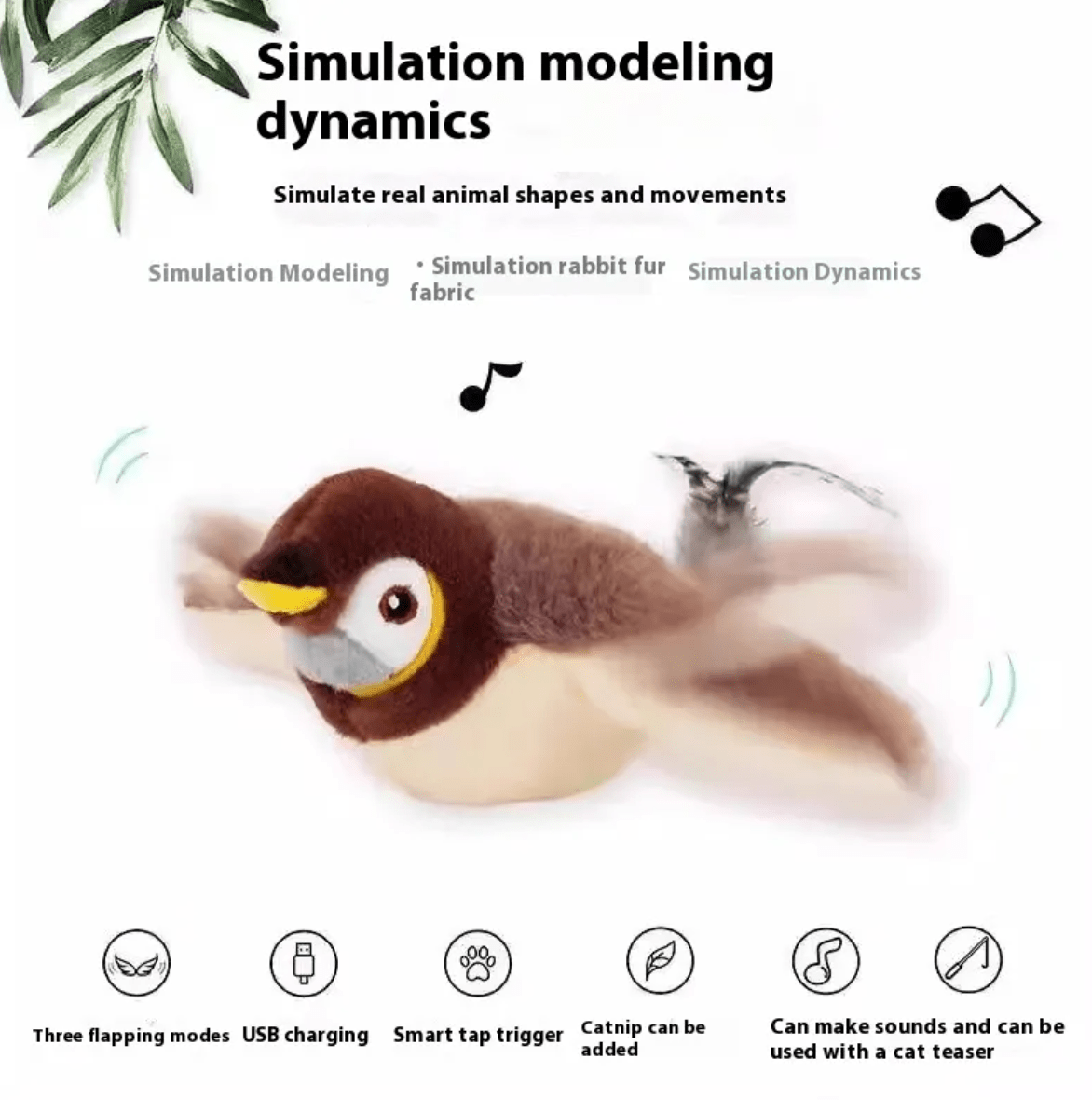 Plush Bird Pet Toy - The Humanitarians & Robotarians LLC.