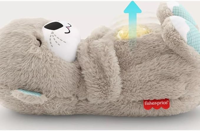 Sound Machine Soothe 'n Snuggle Otter Portable Plush Baby Toy with Sensory Details Music Lights & Rhythmic Breathing Motion - The Humanitarians & Robotarians LLC.