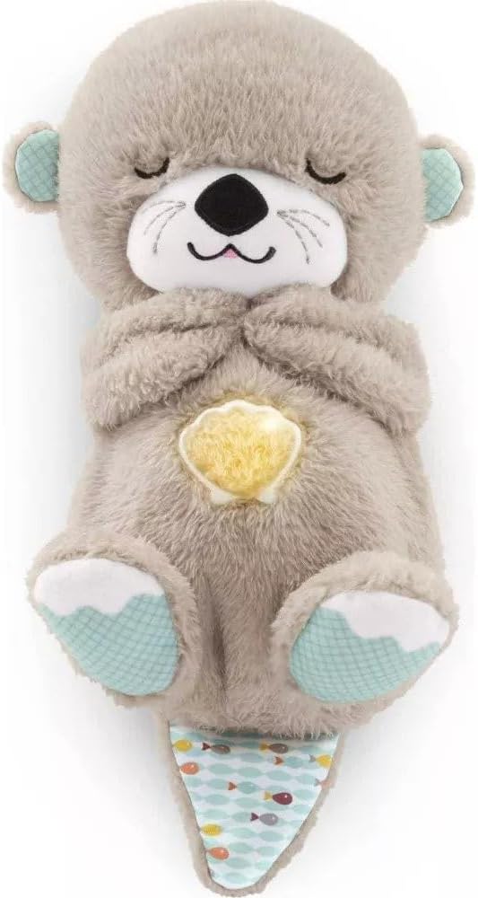Sound Machine Soothe 'n Snuggle Otter Portable Plush Baby Toy with Sensory Details Music Lights & Rhythmic Breathing Motion - The Humanitarians & Robotarians LLC.
