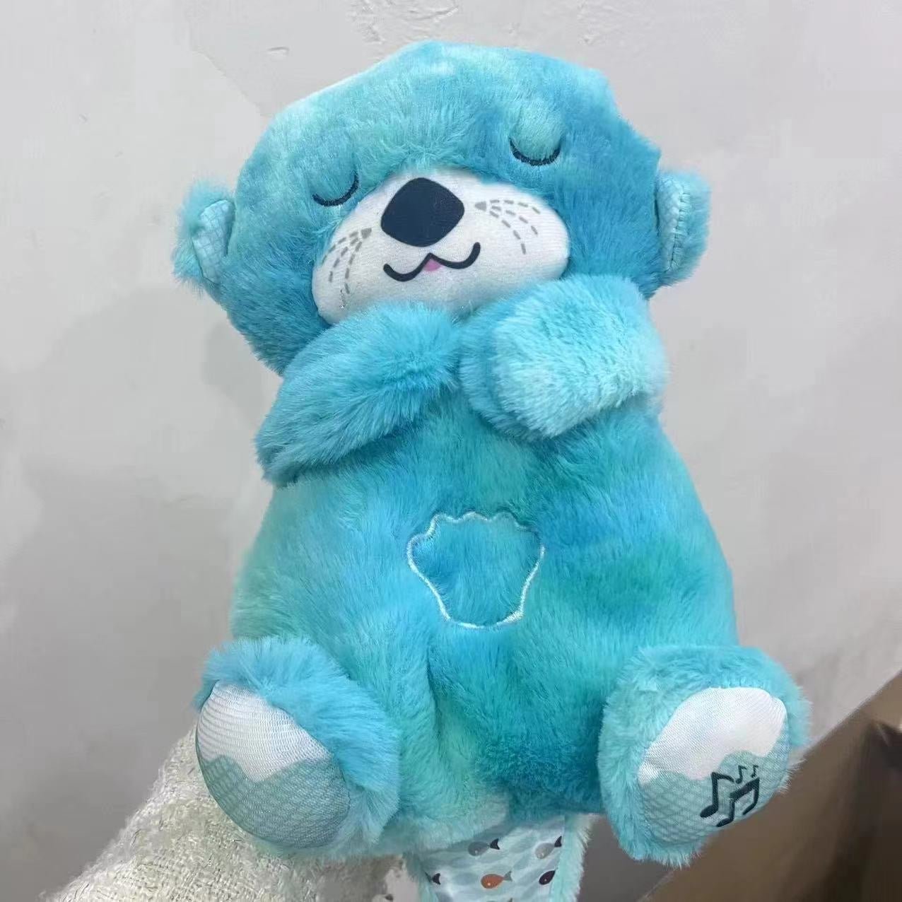Sound Machine Soothe 'n Snuggle Otter Portable Plush Baby Toy with Sensory Details Music Lights & Rhythmic Breathing Motion - The Humanitarians & Robotarians LLC.
