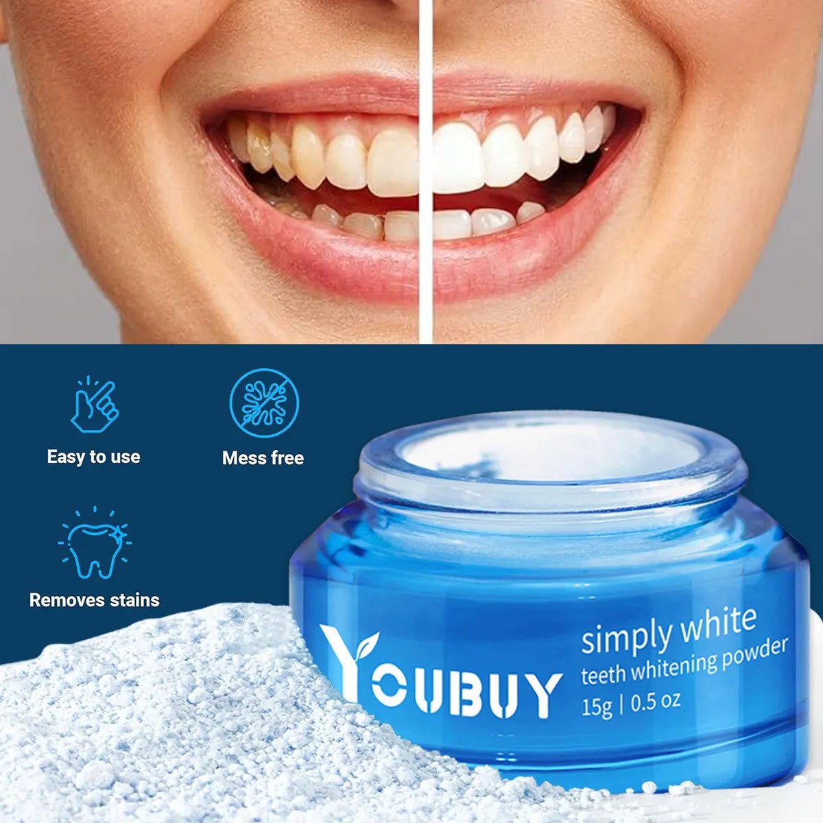 YOUBUY Teeth Whitening Brightening Powder - The Humanitarians & Robotarians LLC.